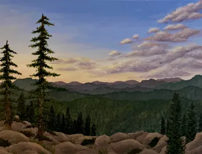 Rocky Mountains at Dusk